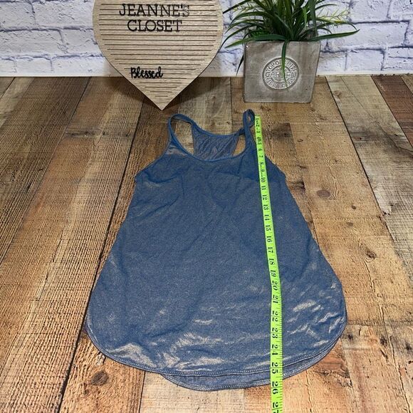 Lululemon What The Sport Singlet Tank Top Heathered Poseidon Gold W1L07S size 4 - Picture 8 of 11